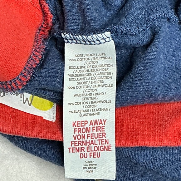 Mini Boden Kids Skirt Set 2 Purple Frog Denim Stars Hearts Drawstring Size 6-8Y - Picture 3 of 10